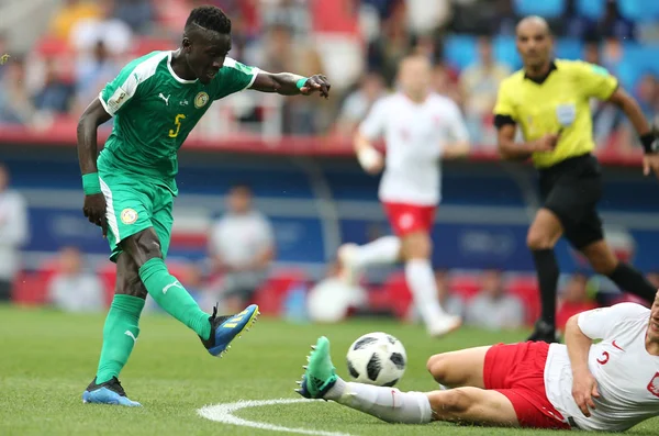 Moskova, Rusya - 19th Haziran 2018: Idrissa Gueye skor gol FIFA Dünya Kupası Rusya 2018, H Grubu, futbol maç Polonya vs Senegal Spartak Stadium Moskova arasında