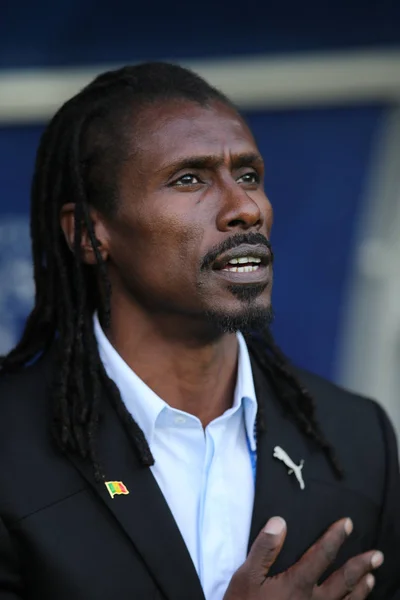 Moscú Rusa Junio 2018 Permitir Cisse Entrenador Senegal Copa Mundial — Foto de Stock