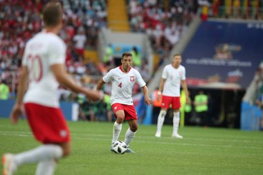 19.06.2018. Moskova, Rusya: FIFA Dünya Kupası Rusya 2018, H Grubu, futbol sırasında eylem arasında Polonya v Spartak stadyumu Moskova'da Senegal'de eşleme.