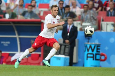 19.06.2018. Moskova, Rusya: Marciel Rybus eylem sırasında FIFA Dünya Kupası Rusya 2018, H Grubu, futbol Polonya v Senegal Moscow Spartak Stadyumu arasında eşleme.
