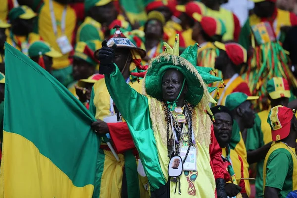 Moskova, Rusya - 19th Haziran 2018: FIFA Dünya Kupası Rusya 2018, H Grubu, futbol tribünlerde taraftarlara Senegal Polonya vs Senegal Moscow Spartak Stadyumu arasında eşleme.