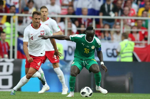 19.06.2018. Moskova, Rusya: FIFA Dünya Kupası Rusya 2018, H Grubu, futbol sırasında eylem arasında Polonya v Spartak stadyumu Moskova'da Senegal'de eşleme.