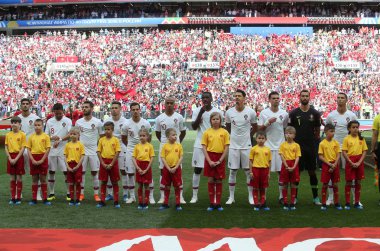 20.06.2018. Moskova, Rusya: Portekiz ekibi daha önce FIFA Dünya Kupası Rusya 2018, B grubu, futbol maçı Portekiz V Fas Moskova'da Lujniki Stadyumu.