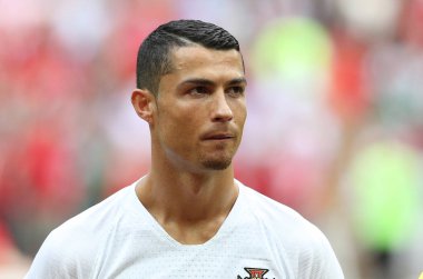 20.06.2018. Moskova, Rusya: Cristiano Ronaldo FIFA Dünya Kupası Rusya 2018, B grubu, futbol sırasında eylem Portekiz V Fas Moskova'da Lujniki Stadyumu arasında eşleme.