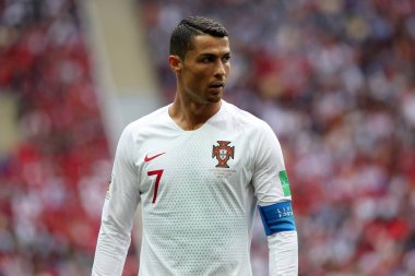 20.06.2018. Moskova, Rusya: Cristiano Ronaldo FIFA Dünya Kupası Rusya 2018, B grubu, futbol sırasında eylem Portekiz V Fas Moskova'da Lujniki Stadyumu arasında eşleme.