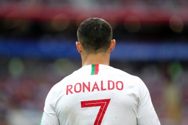 20.06.2018. Moskova, Rusya: Cristiano Ronaldo FIFA Dünya Kupası Rusya 2018, B grubu, futbol sırasında eylem Portekiz V Fas Moskova'da Lujniki Stadyumu arasında eşleme.