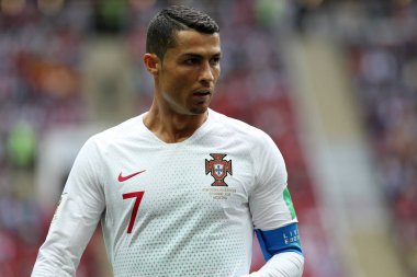 20.06.2018. Moskova, Rusya: Cristiano Ronaldo FIFA Dünya Kupası Rusya 2018, B grubu, futbol sırasında eylem Portekiz V Fas Moskova'da Lujniki Stadyumu arasında eşleme.
