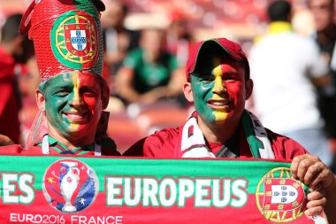 20.06.2018. Moskova, Rusya: Portekiz hayranları olarak FIFA Dünya Kupası Rusya 2018, B grubu, futbol maçı Portekiz V Fas Moskova'da Lujniki Stadyumu.