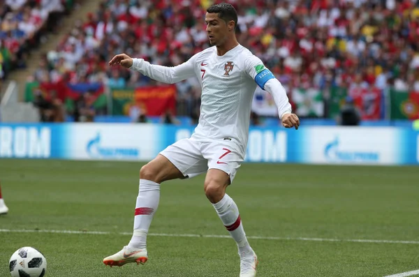 2018 Moscú Rusia Cristiano Ronaldo Acción Durante Copa Mundial Fifa —  Fotos de Stock
