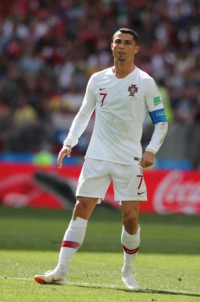 2018 Moscou Rússia Cristiano Ronaldo Ação Durante Copa Mundo Fifa — Fotografia de Stock