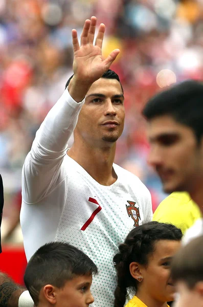 2018 Moskva Ruská Cristiano Ronaldo Akci Během Mistrovství Světa Fotbale — Stock fotografie