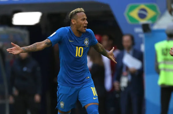 상트페테르부르크 러시아 2018 Neymar Fifa 러시아 2018 브라질 코스타리카 행동에 — 스톡 사진
