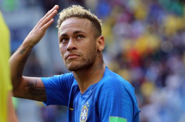 22.06.2018. Saint Petersburg, Rusya: Neymar Skor Gol kutlamak ve FIFA Dünya Kupası Rusya 2018, E Grubu, futbol Brezilya V Costarica Saint Petersburg Stadyumu arasında eşleme.
