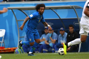22.06.2018. Saint Petersburg, Rusya: Marcelo eylem sırasında FIFA Dünya Kupası Rusya 2018, E Grubu, futbol Brezilya V Costarica Saint Petersburg Stadyumu arasında eşleme.