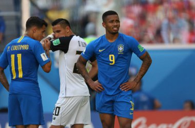 22.06.2018. Saint Petersburg, Rusya: Gabriel İsa'eylemi sırasında FIFA Dünya Kupası Rusya 2018, E Grubu, futbol maç arasında Brezilya V Costarica Saint Petersburg Stadyumu.