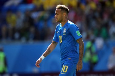 22.06.2018. Saint Petersburg, Rusya: Neymar eylem sırasında FIFA Dünya Kupası Rusya 2018, E Grubu, futbol maç arasında Brezilya V Costarica Saint Petersburg Stadyumu.