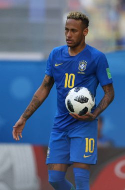 22.06.2018. Saint Petersburg, Rusya: Neymar eylem sırasında FIFA Dünya Kupası Rusya 2018, E Grubu, futbol Brezilya V Costarica Saint Petersburg Stadyumu arasında eşleme.