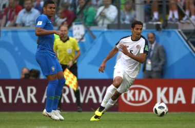 22.06.2018. Saint Petersburg, Rusya: Celso Borges eylem sırasında FIFA Dünya Kupası Rusya 2018, E Grubu, futbol Brezilya V Costarica Saint Petersburg Stadyumu arasında eşleme.