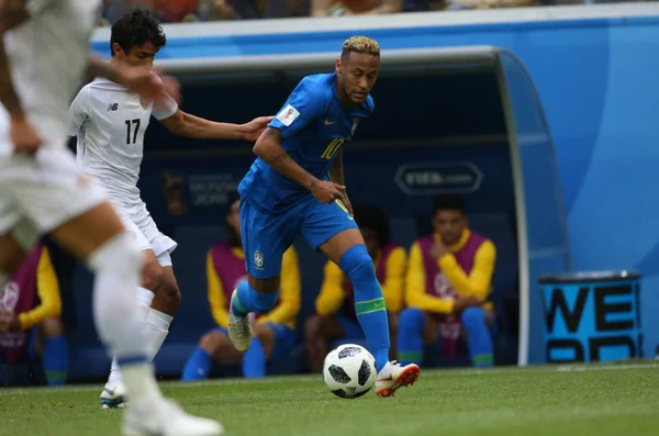 2018 São Petersburgo Rússia Neymar Ação Durante Copa Mundo Fifa — Fotografia de Stock