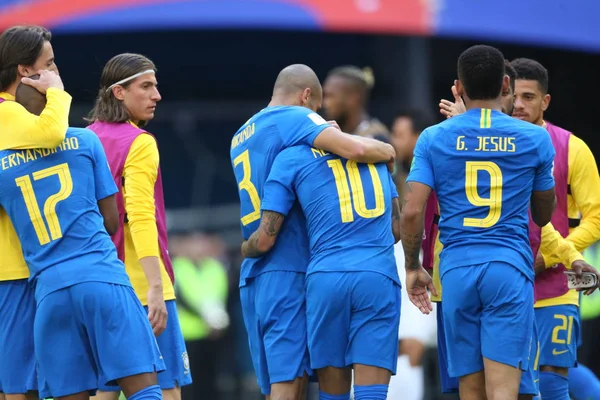 22.06.2018. Saint Petersburg, Rusya: Neymar kutlamak zaferle FIFA Dünya Kupası Rusya 2018, E Grubu, futbol maç arasında Brezilya V Costarica Saint Petersburg Stadyumu.