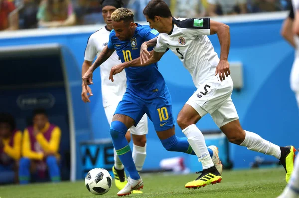 2018 São Petersburgo Rússia Neymar Ação Durante Copa Mundo Fifa — Fotografia de Stock