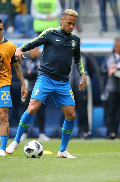 2018 São Petersburgo Rússia Neymar Training Antes Copa Mundo Fifa — Fotografia de Stock