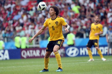 23.06.2018. Moskova, Rusya: Axel Witsel eylem FIFA Dünya Kupası Rusya 2018, C grubu, futbol sırasında Belçika V Tunus Moskova Stadı Spartak Stadyumu arasında eşleme