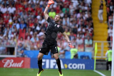23.06.2018. Moskova, Rusya: faruk mustafa eylem FIFA Dünya Kupası Rusya 2018, C grubu, futbol sırasında Belçika V Tunus Moskova Stadı Spartak Stadyumu arasında eşleme