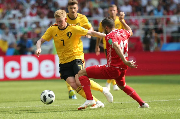 2018 Moscou Rússia Kevin Bruyne Ação Durante Copa Mundo Fifa — Fotografia de Stock