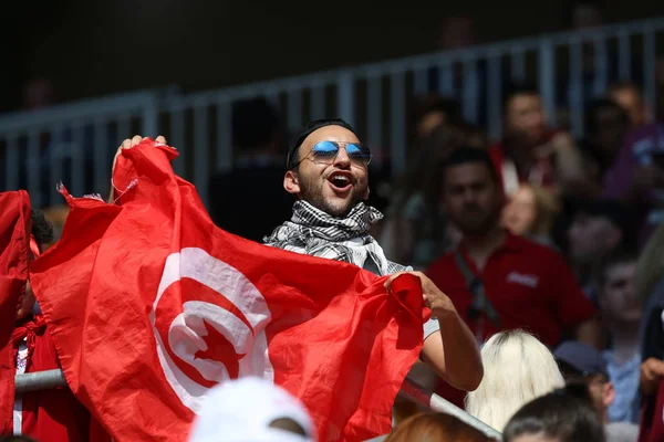 2018 Moscou Rússia Tunísia Fans Nas Normas Copa Mundo Fifa — Fotografia de Stock