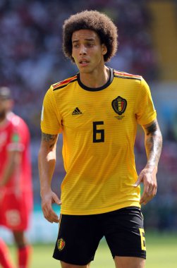 23.06.2018. Moskova, Rusya: Axel Witsel eylem FIFA Dünya Kupası Rusya 2018, C grubu, futbol sırasında Belçika V Tunus Moskova Stadı Spartak Stadyumu arasında eşleme