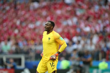 26.06.2018. Moskova, Rusya: eylem sırasında FIFA Dünya Kupası Rusya 2018, C grubu, futbol maçı arasında Danimarka V Fransa Moskova'da Lujniki Stadyumu.