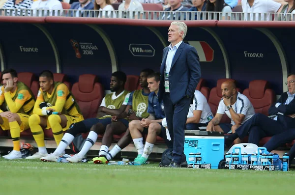 26.06.2018. Moskova, Rusya: Didier Deschamps eylem sırasında FIFA Dünya Kupası Rusya 2018, C grubu, futbol maç arasında Danimarka V Fransa Moskova'da Lujniki Stadyumu.