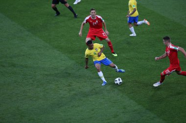 27.06.2018. Moskova, Rusya: eylem sırasında FIFA Dünya Kupası Rusya 2018, E Grubu, futbol maçı Sırbistan Vs Brezilya yılında Spartak stadyumu Moskova'da arasında.