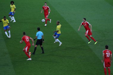 27.06.2018. Moskova, Rusya: eylem sırasında FIFA Dünya Kupası Rusya 2018, E Grubu, futbol maçı Sırbistan Vs Brezilya yılında Spartak stadyumu Moskova'da arasında.