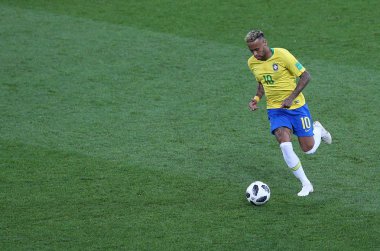 27.06.2018. Moskova, Rusya: Neymar eylem sırasında FIFA Dünya Kupası Rusya 2018, E Grubu, futbol maç arasında Sırbistan Vs Brezilya yılında Spartak stadyumu Moskova'da.