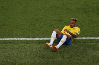 27.06.2018. Moskova, Rusya: Neymar, futbol FIFA Dünya Kupası Rusya 2018, E Grubu sırasında eylem Sırbistan Vs Brezilya yılında Spartak stadyumu Moskova'da arasında eşleme.
