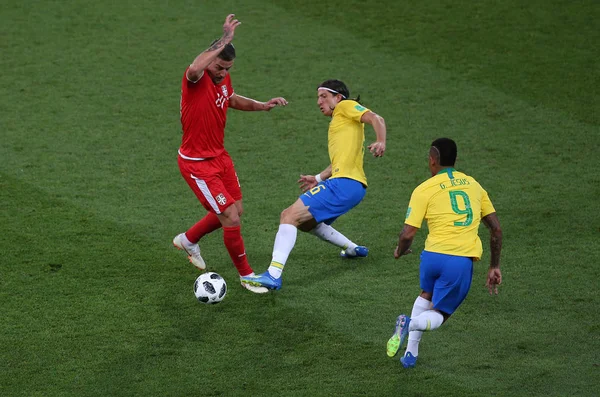 2018 Moscow Russian Savic Ffilipe Luis Ação Durante Copa Mundo — Fotografia de Stock