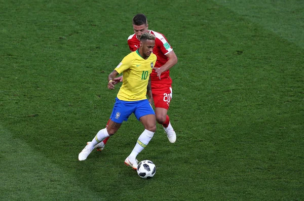 2018 Moscow Russian Neymar Ação Durante Copa Mundo Fifa Rússia — Fotografia de Stock