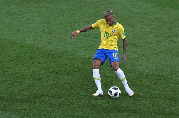 2018 Moscú Rusia Neymar Acción Durante Copa Mundial Fútbol Rusia —  Fotos de Stock