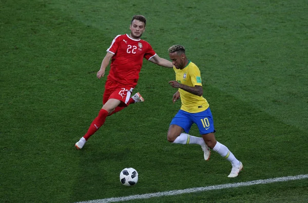 2018 Moscow Russian Neymar Lulic Ação Durante Copa Mundo Fifa — Fotografia de Stock