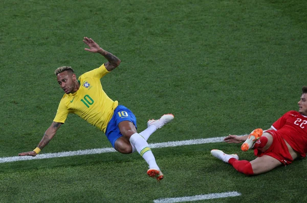 2018 Moscú Ruso Neymar Lulic Acción Durante Copa Mundial Fifa — Foto de Stock
