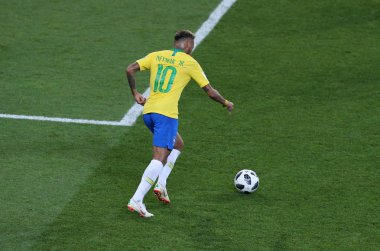 27.06.2018. Moskova, Rusya: Neymar, futbol FIFA Dünya Kupası Rusya 2018, E Grubu sırasında eylem Sırbistan Vs Brezilya yılında Spartak stadyumu Moskova'da arasında eşleme.