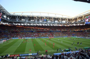 27.06.2018. Moskova, Rusya: eylem sırasında FIFA Dünya Kupası Rusya 2018, E Grubu, futbol maçı Sırbistan Vs Brezilya yılında Spartak stadyumu Moskova'da arasında.