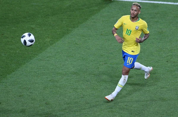 2018 Moskwa Rosyjski Neymar Akcji Podczas Fifa World Cup Rosji — Zdjęcie stockowe