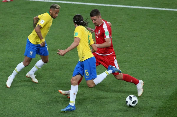 2018 Moscow Russian Milinkovic Savic Ação Durante Copa Mundo Fifa — Fotografia de Stock