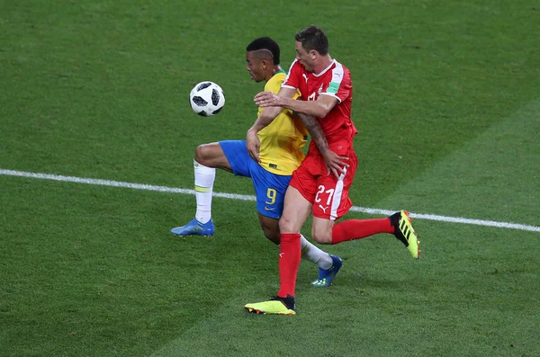 2018 Moscow Russian Matic Gabriel Jesus Ação Durante Copa Mundo — Fotografia de Stock