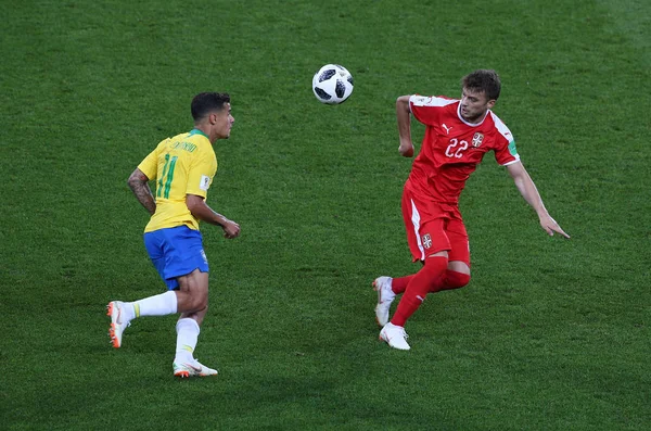 2018 Moscow Russian Philippe Coutinho Ljalic Ação Durante Copa Mundo — Fotografia de Stock