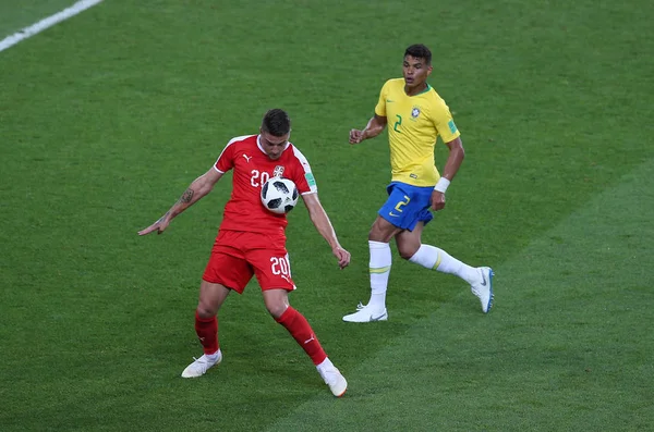 2018 Moscow Russian Milinkovic Savic Ação Durante Copa Mundo Fifa — Fotografia de Stock