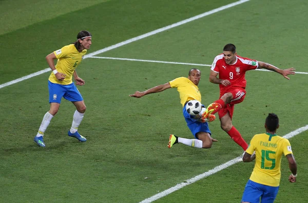 2018 Moscow Russian Mitrovic Ação Durante Copa Mundo Fifa Rússia — Fotografia de Stock